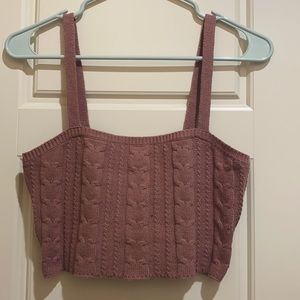 sweater knit crop top